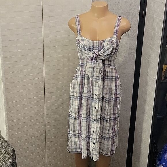 BRAND NEW COCO+JAMIESON GING-HAM  STRAPLESS  CUTOUT DESIGN DETAILS FRONT DRESS - Picture 4 of 15